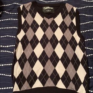 Men’s large argyle sweater vest